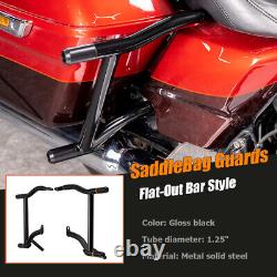 1.25 Engine Guard + Saddlebag Crash Bar for Harley Road King Street Glide 09-23