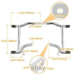 1.25 Rear Saddlebag Guard Crash Bar For Harley Road King Street Glide 2009-2025