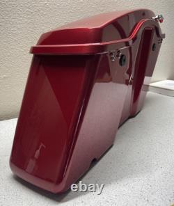 1 Hard Red Saddlebag Touring Road King Street Glide