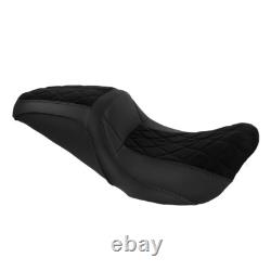 1-Piece Full Set Seat Black For Harley TOURING STREET GLIDE ROAD KING 1997-2007