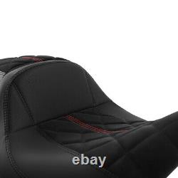 1-Piece Seat Red Stitch For Harley Street Glide FLHX Road King FLHR 1997-2007 US