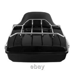 10.7 Chopped Trunk Backrest Pad Luggage Rack Road King Street Glide 2014-Later