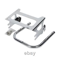 10.7'' Chopped Trunk Pad Mount Rack Fit For Harley Road King Street Glide 97-08
