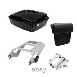 10.7 Chopped Trunk with Backrest Pad Luggage Rack Road King Street Glide 2009-2013