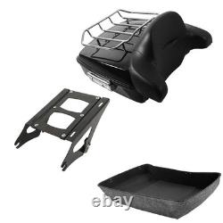 10.7 Chopped Trunk with Rack Backrest Pad Road King Street Glide 2014-2025