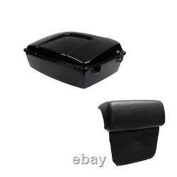 10.7 Chopped Trunk withBackrest Black Latches For 97-13 Road King Street Glide