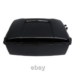 10.7 Chopped Trunk withBackrest Black Latches For 97-13 Road King Street Glide