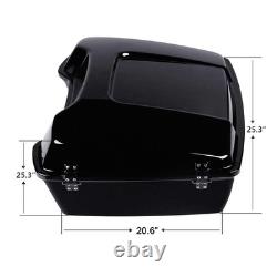 10.7 Chopped Trunk withBackrest Black Latches For 97-13 Road King Street Glide