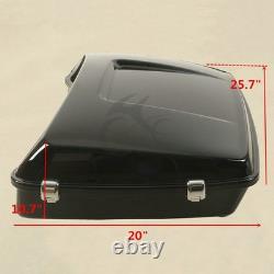 10.7 Trunk w Top Rack Backrest for Road King Street Glide Road Glide 2014-2025