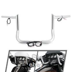 10 High 1.25 Fat For Harley Road King Street Glide Chrome Steel Ape Hanger Bar