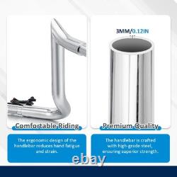10 High 1.25 Fat For Harley Road King Street Glide Chrome Steel Ape Hanger Bar