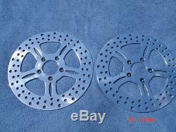 11.5 Star Dual Front Rotors Road King Street Glide Touring 00-07 Fltr