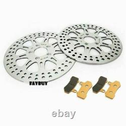 11.8 Front Brake Rotors Pads Road King Glide FLTRX Street Electra Glide FLHTCU