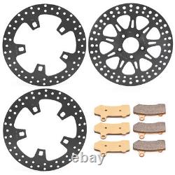 11.8 Front Rear Brake Rotors Pads Touring Road King Street Glide Electra Glide