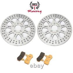 11.8 Polish Front Brake Rotors Pads Touring Street Glide Road King FLHT FLHTCU