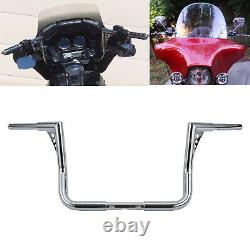 12 Rise Ape Hanger HandleBar For Harley Touring Electra Street Glide Road King