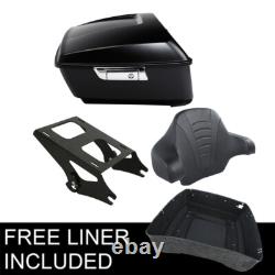 13.7'' King Trunk Backrest Mount Fit For Harley Road King Street Glide 14-up