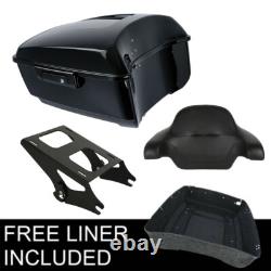 13.7'' King Trunk Pad Mount Rack Fit For Harley Road King Street Glide 2014-2026