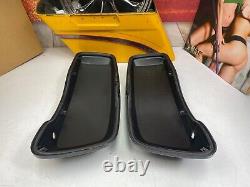 14-21 Harley Touring Road Glide King Street Saddlebags Lids Black OEM