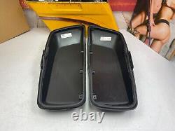 14-21 Harley Touring Road Glide King Street Saddlebags Lids Black OEM