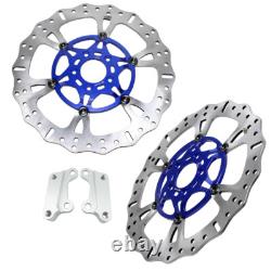14 Blue Floating Front Brake Rotor for Harley 09-23 Road King Street Glide FLTR