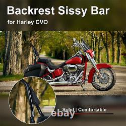 16 Tall Backrest Sissy Bar For Harley CVO Road Glide Street Touring Road King