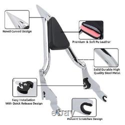 16 Tall Backrest Sissy Bar For Touring CVO Road Street Glide Road King 09-22