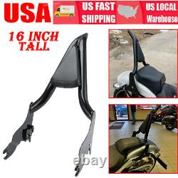 16inch Backrest Sissy Bar Fit For Harley CVO Road Glide Street Touring Road King