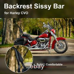 16inch Backrest Sissy Bar Fit For Harley CVO Road Glide Street Touring Road King