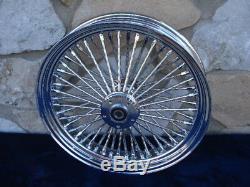 18x3.5 Diamond Fat Daddy 52 Spoke Front Wheel For Touring Road King Street Glide
