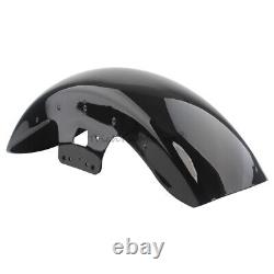 19'' Vivid Black Front Fender For Harley Touring Street Glide Road King 2014+