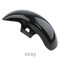 19'' Vivid Black Front Fender For Harley Touring Street Glide Road King 2014-up