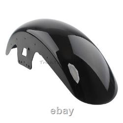 19'' Vivid Black Front Fender For Harley Touring Street Glide Road King 2014-up