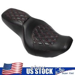 1997-2007 Road King Street Glide Red Diamond Style Seat For Harley Front Rear US