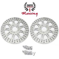 2 Harley Front Brake Disc Rotors Road King Street Glide Electra Glide 2008-13