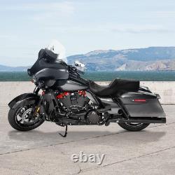 2-UP Bagger Comb Seat for Road King Street Glide 2009-2023 White Stitches