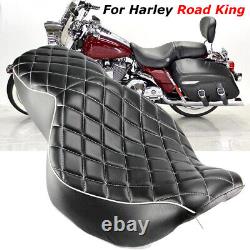 2-UP Driver Seat For Harley 1997-2007 Road king FLHR, 2006-2007 Street Glide FLHX