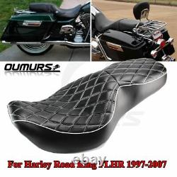 2-UP Seat For Harley 1997-2007 Road king FLHR, 2006-2007 Street Glide FLHX