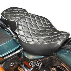 2-Up Rider Driver Passenger Seat For Harley Road King 97-07 & Street Glide 06-07