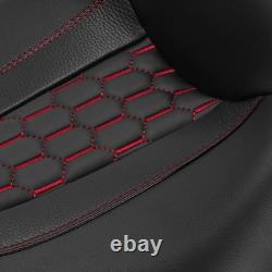 2 Up Seat for Harley Touring Road King Street Glide 2009 2025 Red Stitches