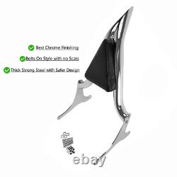 20 Chrome Backrest Sissy Bar for Harley Touring Road King Street Glide 1997-08