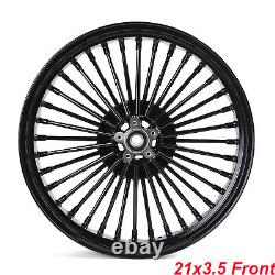 21X3.5 16X5.5 Fat Spoke Wheels for Harley Touring Street Glide Road King 2009 UP