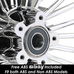 21X3.5 16X5.5 Fat Spoke Wheels with Rotors for Harley Road King Street Glide 09-23