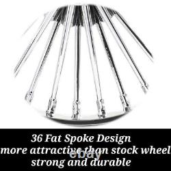 21X3.5 16X5.5 Fat Spoke Wheels with Rotors for Harley Road King Street Glide 09-23