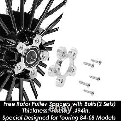 21x3.5 18x3.5 Fat Spoke Wheels for Harley Touring Road King Street Glide 84-99