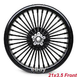 21x3.5 18x3.5 Fat Spoke Wheels for Harley Touring Road King Street Glide 84-99