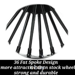 21x3.5 18x3.5 Fat Spoke Wheels for Harley Touring Road King Street Glide 84-99