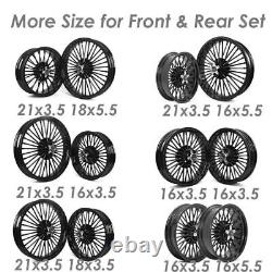 21x3.5 18x3.5 Fat Spoke Wheels for Harley Touring Road King Street Glide 84-99