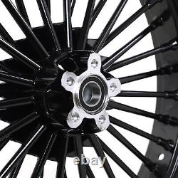 21x3.5 18x3.5 Fat Spoke Wheels for Harley Touring Road King Street Glide 84-99