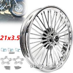 21x3.5 Chrome Fat Spoke Front Wheel for Harley Road King Street Glide 2000-2007